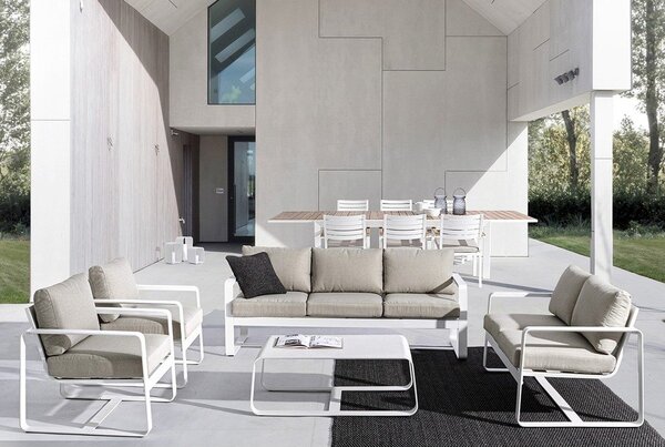 Biała aluminiowa sofa ogrodowa Merrigan – Bizzotto