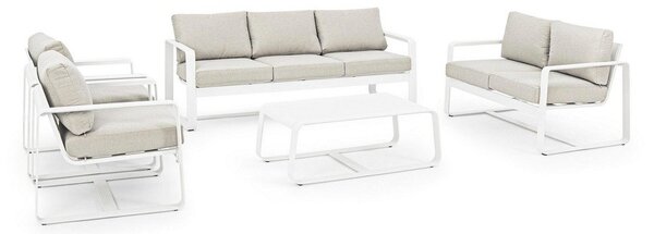 Biała aluminiowa sofa ogrodowa Merrigan – Bizzotto