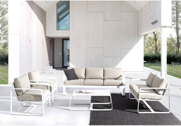 Biała aluminiowa sofa ogrodowa Merrigan – Bizzotto