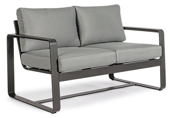 Szara aluminiowa sofa ogrodowa Merrigan – Bizzotto