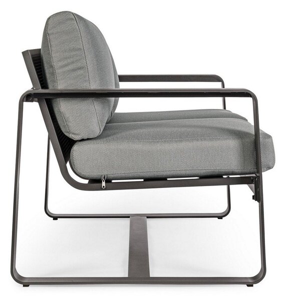 Szara aluminiowa sofa ogrodowa Merrigan – Bizzotto