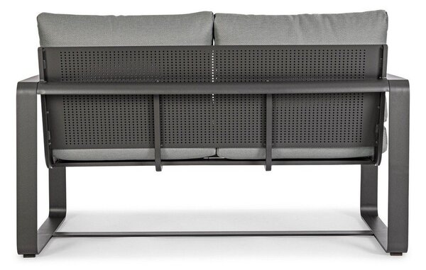 Szara aluminiowa sofa ogrodowa Merrigan – Bizzotto