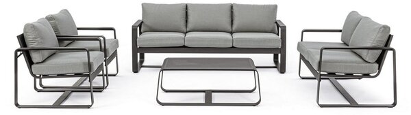 Szara aluminiowa sofa ogrodowa Merrigan – Bizzotto