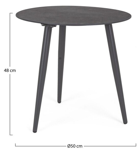 Aluminiowy okrągły stolik ogrodowy ø 50 cm Ridley – Bizzotto