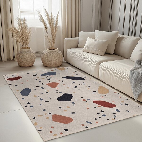 Kremowy chodnik odpowiedni do prania 60x230 cm Cracked Terrazzo – Mila Home