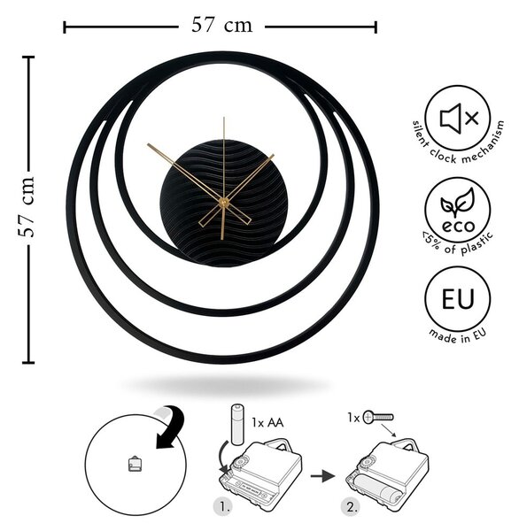 Zegar ścienny ø 57 cm Noah – Styler