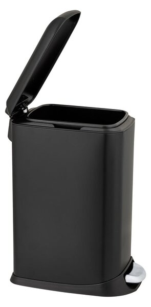 Stalowy kosz na śmieci z pedałem w kolorze matowej czerni 12 l Design – Wenko