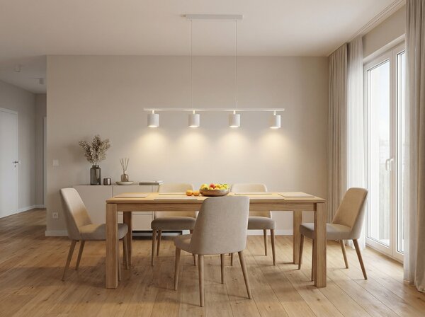 LAMPA WISZĄCA NOWOCZESNA BIAŁA BOLT W4