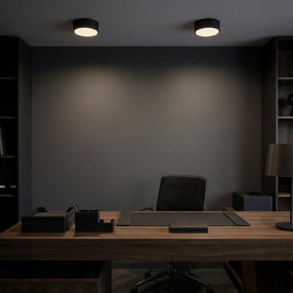 PLAFON LAMPA SUFITOWA CZARNA NOWOCZESNA ORBO D23