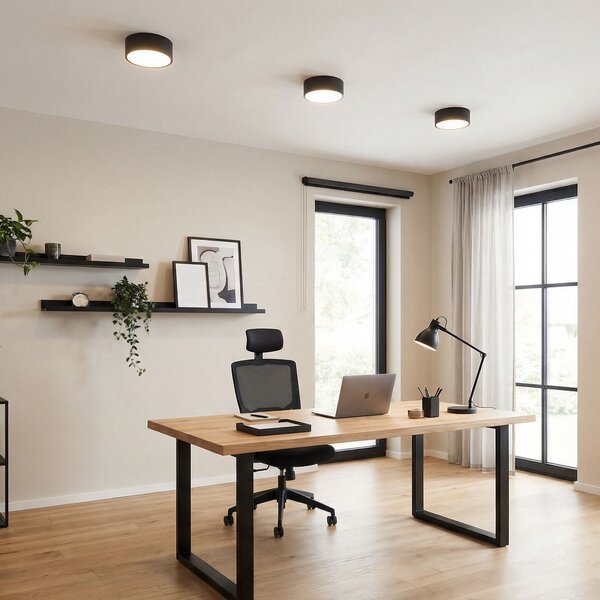 PLAFON LAMPA SUFITOWA CZARNA NOWOCZESNA ORBO D23