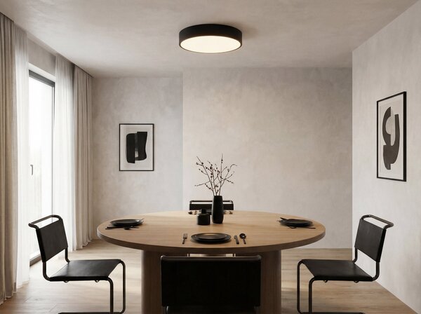 PLAFON LAMPA SUFITOWA CZARNA NOWOCZESNA ORBO D40