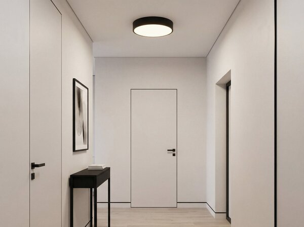 PLAFON LAMPA SUFITOWA CZARNA NOWOCZESNA ORBO D40