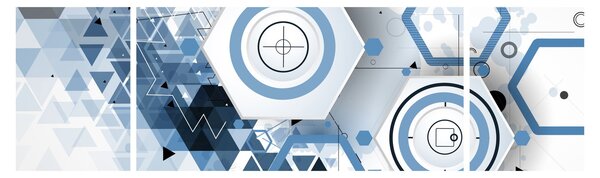 Obraz - Abstrakcja geometryczna (170x50 cm)