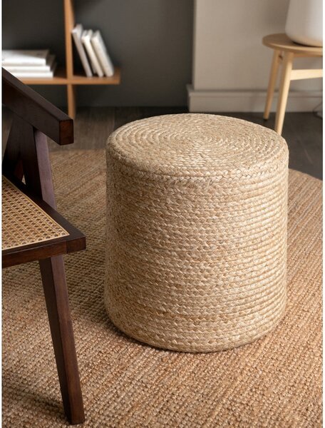 Puf w naturalnym kolorze Jutta Gold – Hanse Home