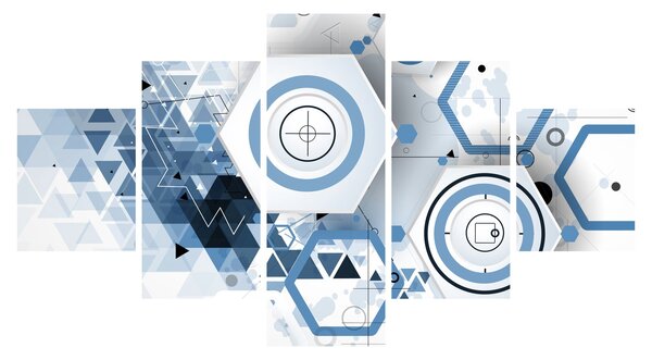 Obraz - Abstrakcja geometryczna (125x70 cm)
