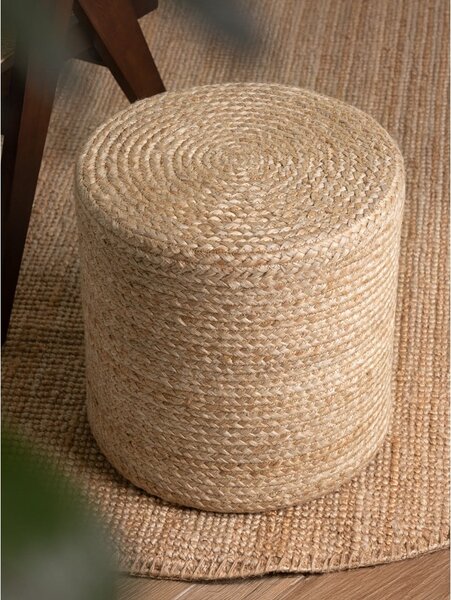 Puf w naturalnym kolorze Jutta Gold – Hanse Home