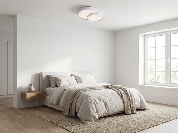 NOWOCZESNA LAMPA SUFITOWA PLAFON BIAŁY ORBO DUO D40