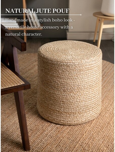 Puf w naturalnym kolorze Jutta Gold – Hanse Home