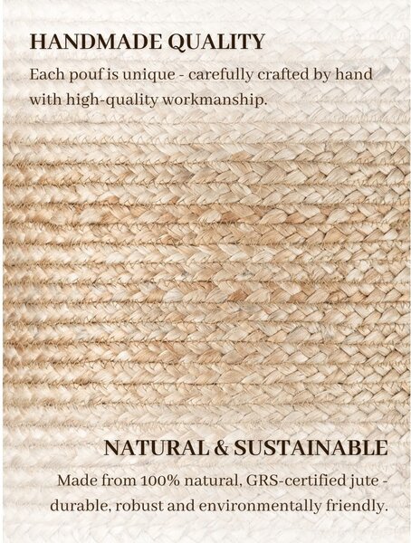 Puf w naturalnym kolorze Jutta Gold – Hanse Home