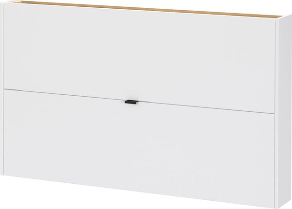 Biała uchylna wisząca szafka na buty w dekorze dębu 140x83x18 cm Ameca – Germania