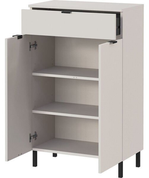 Kremowa wysoka szafka łazienkowa 60x97 cm Arcena – Germania