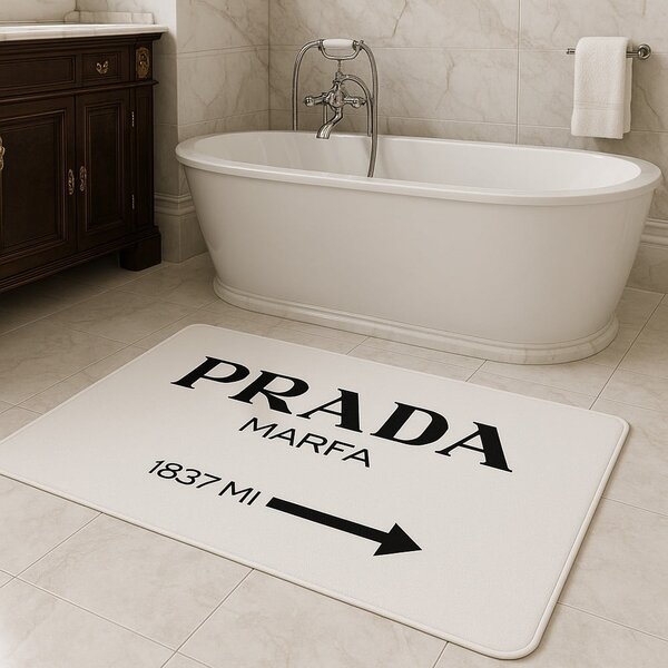 Białe aksamitne dywaniki łazienkowe zestaw 2 szt. 60x100 cm Prada – Mila Home