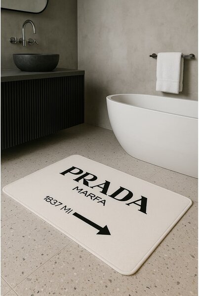 Białe aksamitne dywaniki łazienkowe zestaw 2 szt. 60x100 cm Prada – Mila Home