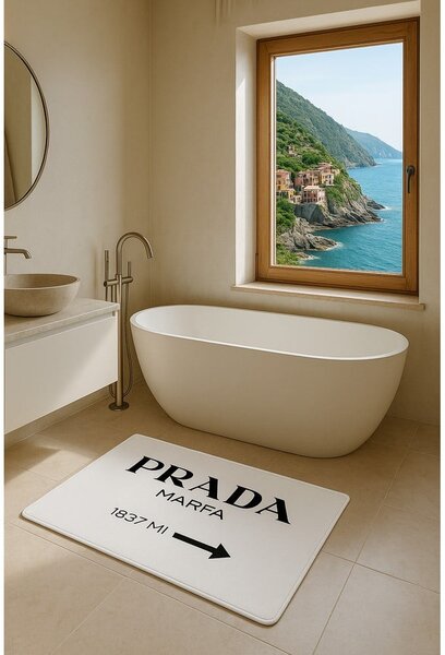 Białe aksamitne dywaniki łazienkowe zestaw 2 szt. 60x100 cm Prada – Mila Home