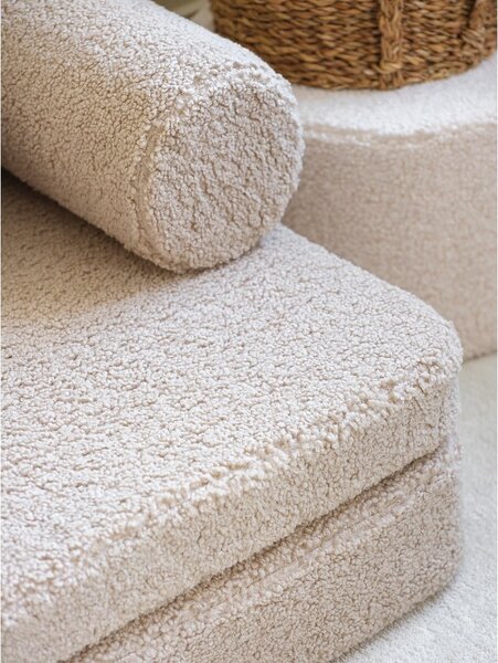 Jasnobrązowa sofa dla dzieci z materiału bouclé 132 cm Settee – Wigiwama