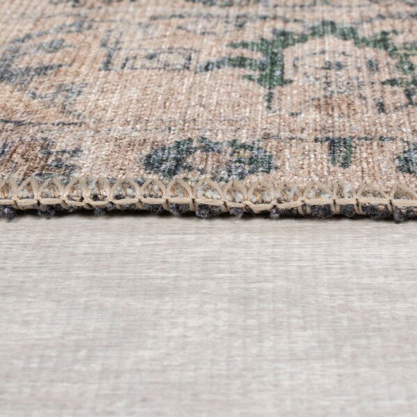 Zielony chodnik odpowiedni do prania 60x230 cm Beau Floral – Flair Rugs