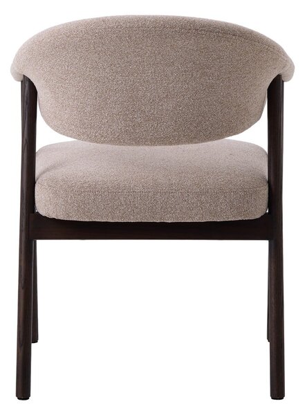 Beżowe fotele jadalniane zestaw z podłokietnikami 2 szt. z litego drewna dębowego Elk – Unique Furniture