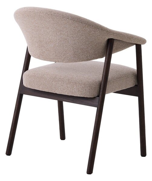 Beżowe fotele jadalniane zestaw z podłokietnikami 2 szt. z litego drewna dębowego Elk – Unique Furniture
