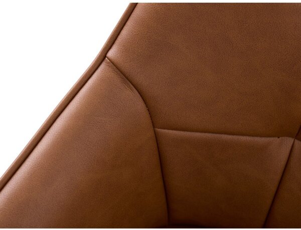 Brązowe tapicerowane fotele jadalniane zestaw z podłokietnikami 2 szt. Nolan Square – Unique Furniture