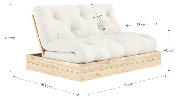 Ciemnoniebieska rozkładana sofa 145 cm Flip – Karup Design