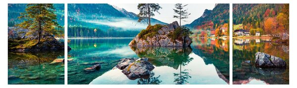 Obraz - Jezioro Hintersee, Alpy Bawarskie, Austria (170x50 cm)