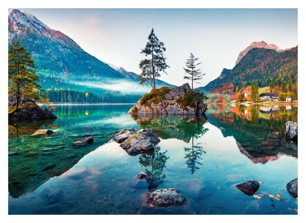 Obraz - Jezioro Hintersee, Alpy Bawarskie, Austria (70x50 cm)