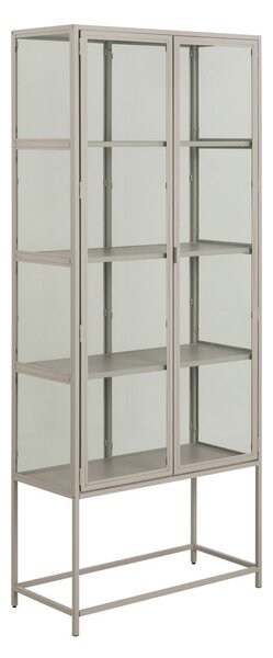 Szara witryna 77x186x35 cm Seaford – Actona