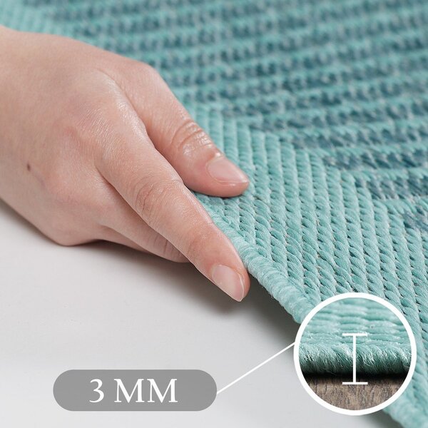 Niebieski okrągły dywan odpowiedni na zewnątrz ø 160 cm Giza 1410 – Ayyildiz Carpets