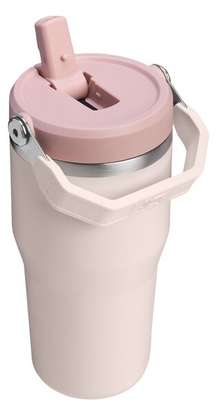 Jasnoróżowy termos ze stali nierdzewnej 600 ml IceFlow™ Flip Straw 2.0 Tumbler Rose Quartz – Stanley