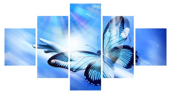 Obraz - Motyl, symbol nadziei (125x70 cm)