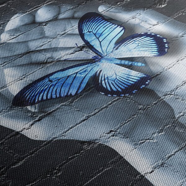 Obraz - Motyl na ścianie (170x50 cm)