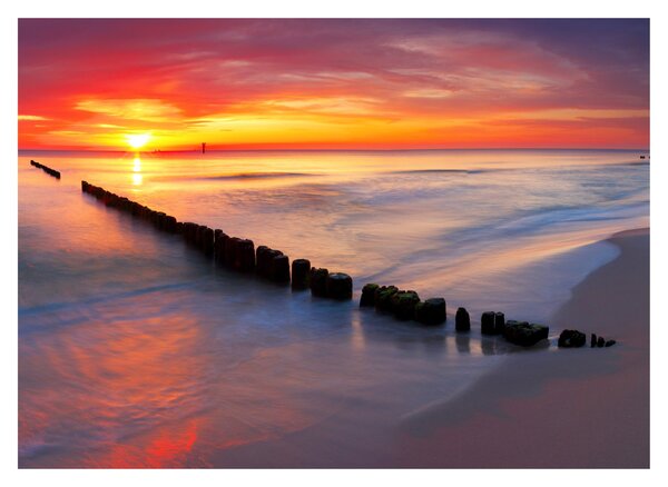 Obraz - Sunset, Baltic Sea, Poland (70x50 cm)