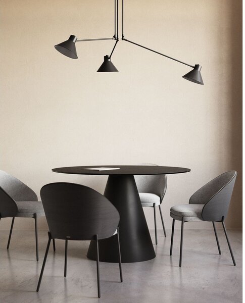Czarna lampa sufitowa 80x80 cm Dione – Kave Home