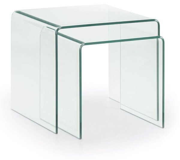 Szklane stoliki zestaw 2 szt. 50x50 cm Burano – Kave Home
