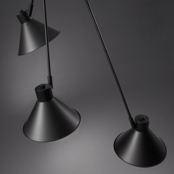 Czarna lampa sufitowa 80x80 cm Dione – Kave Home