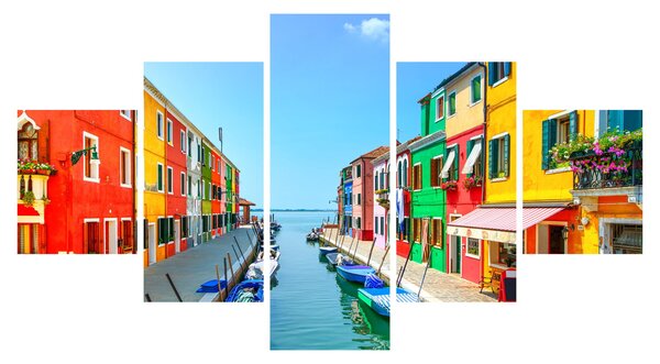 Obraz - Wyspa Burano, Wenecja, Włochy (125x70 cm)