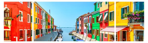 Obraz - Wyspa Burano, Wenecja, Włochy (170x50 cm)