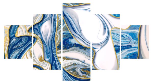 Obraz - Fale z marmuru (125x70 cm)