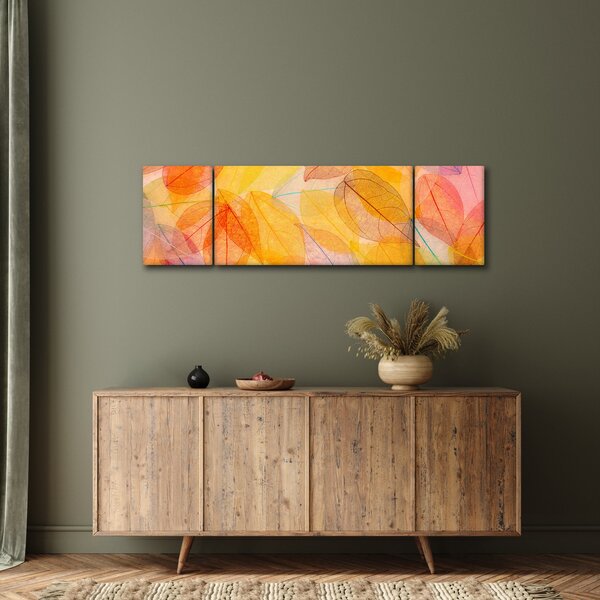 Obraz - Tło z jesiennych liści (170x50 cm)