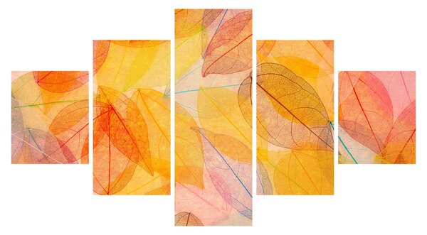 Obraz - Tło z jesiennych liści (125x70 cm)